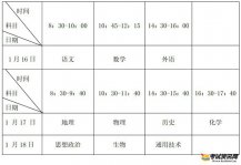 福建会考时间2021年1月具体时间：1月16日至18日